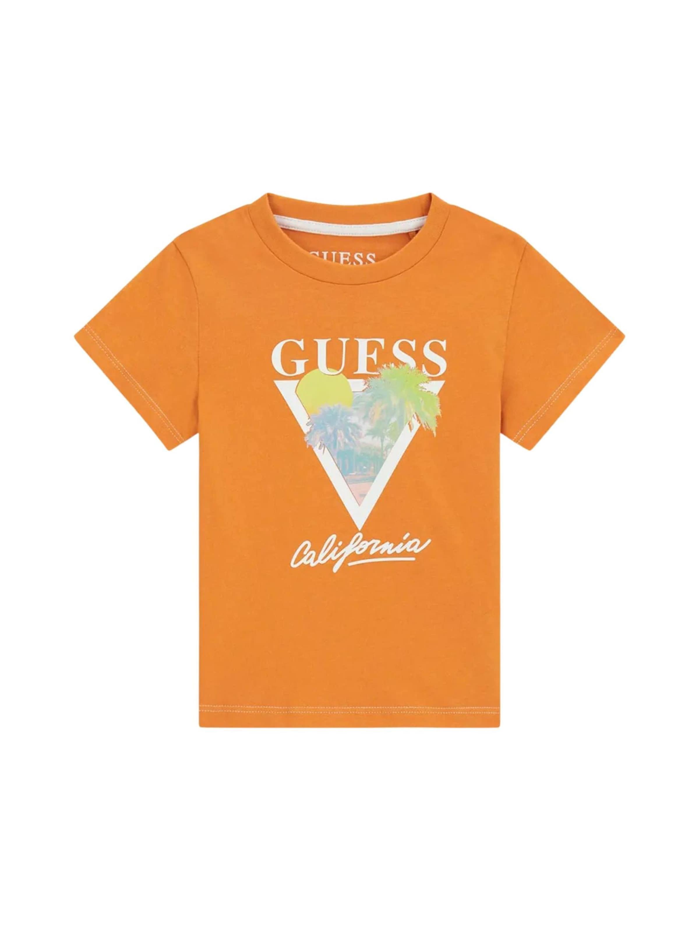 Maglietta 'GUESS KIDS SS T-SHIRT T-SHIRT' di GUESS KIDS in arancione: frontale