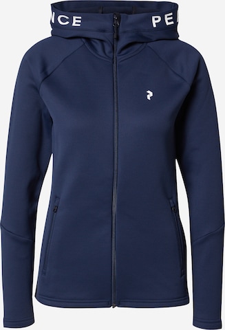 PEAK PERFORMANCE Sports sweat jacket 'Rider' in Blue: front