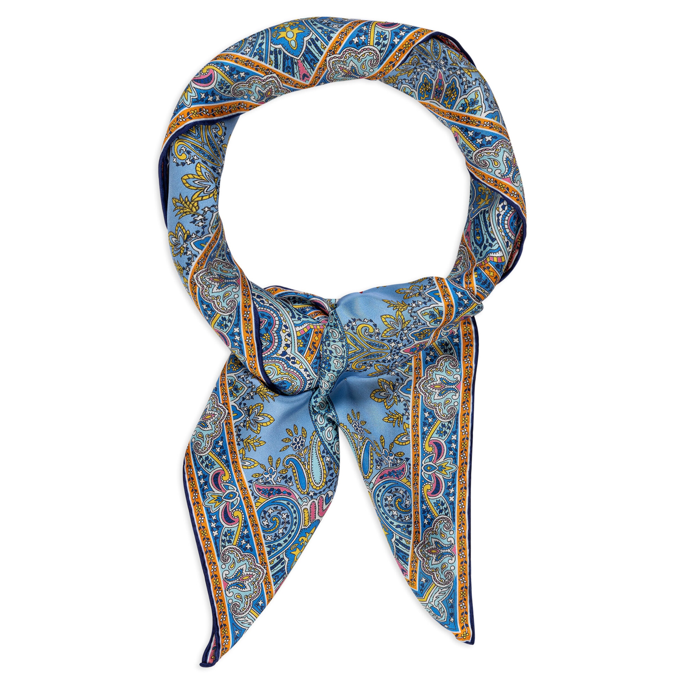 Roeckl Tuch 'MIRROR PAISLEY' in Blau: Vorderseite