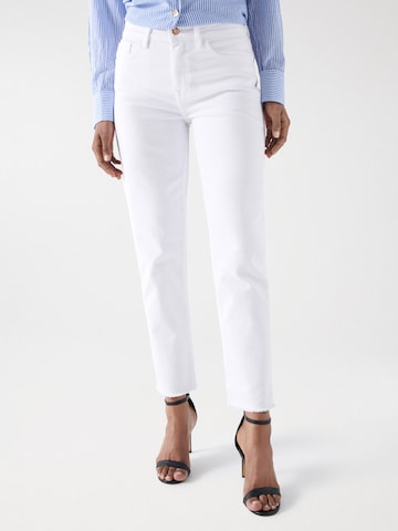 Salsa Jeans Slimfit Jeans in Wit: voorkant