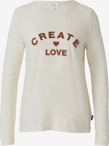 T-shirt s.Oliver en beige : devant