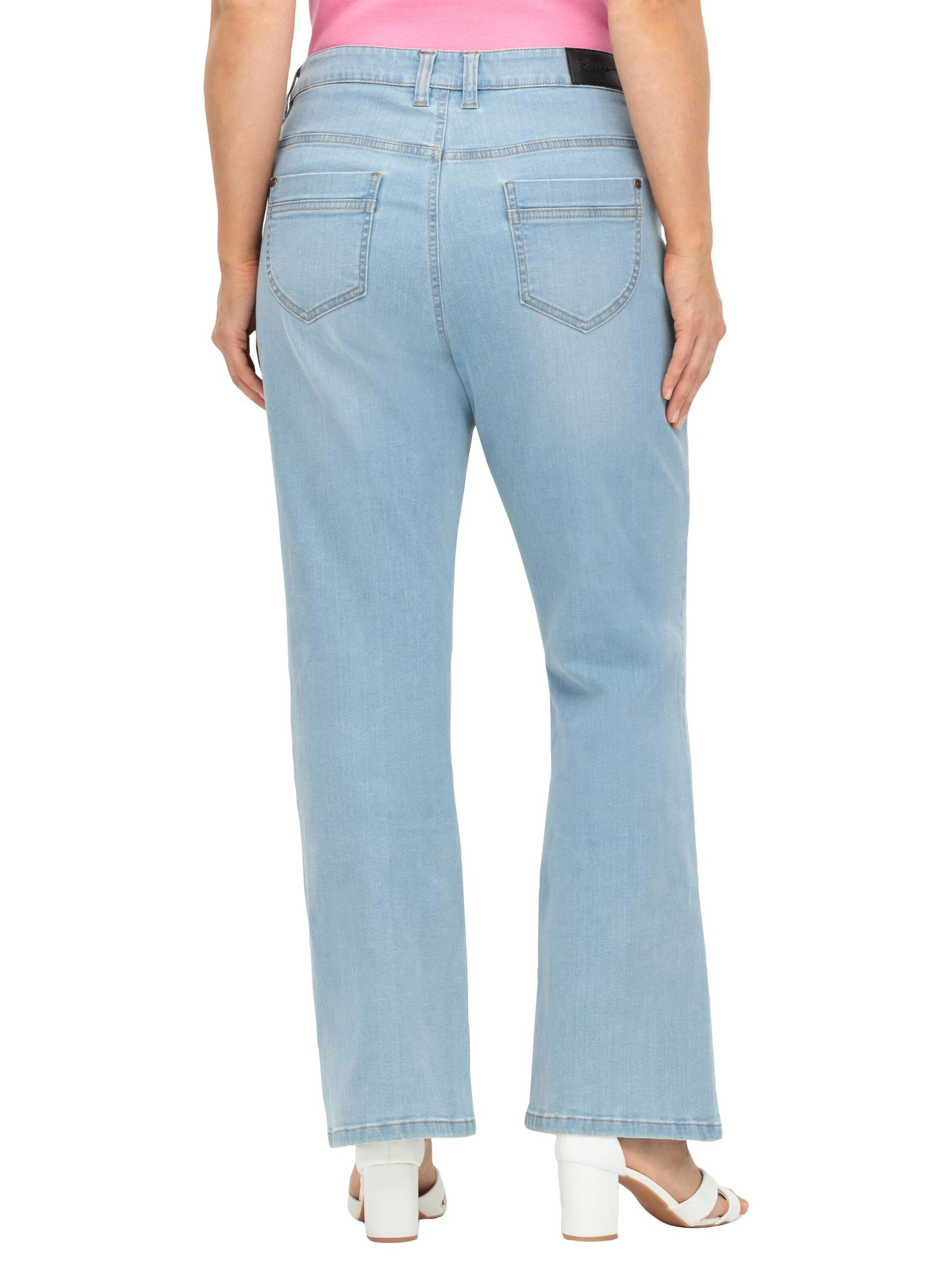 SHEEGO Bootcut Džínsy - Modrá