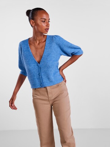 PIECES Knit Cardigan in Blue: front
