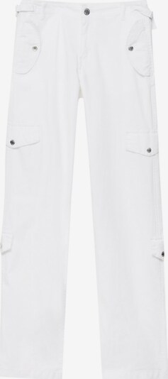 Pull&Bear Kargo hlače | bela barva, Prikaz izdelka