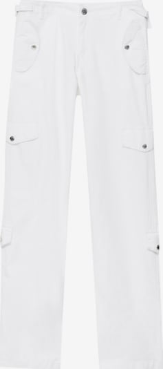 Pull&Bear Pantalon cargo en blanc, Vue avec produit