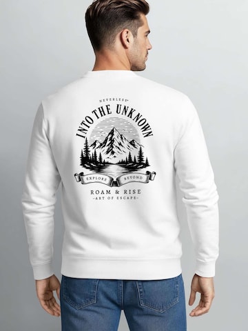 Neverless Sweatshirt 'Into the Unknown' in White