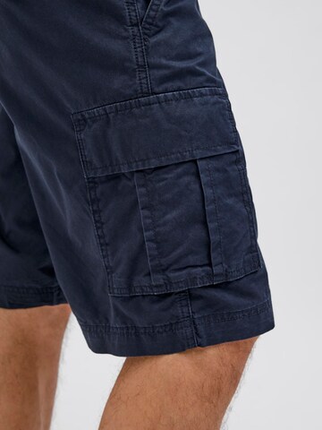 JACK & JONES Loosefit Cargobukser 'JPSTCOLE MATEO' i blå
