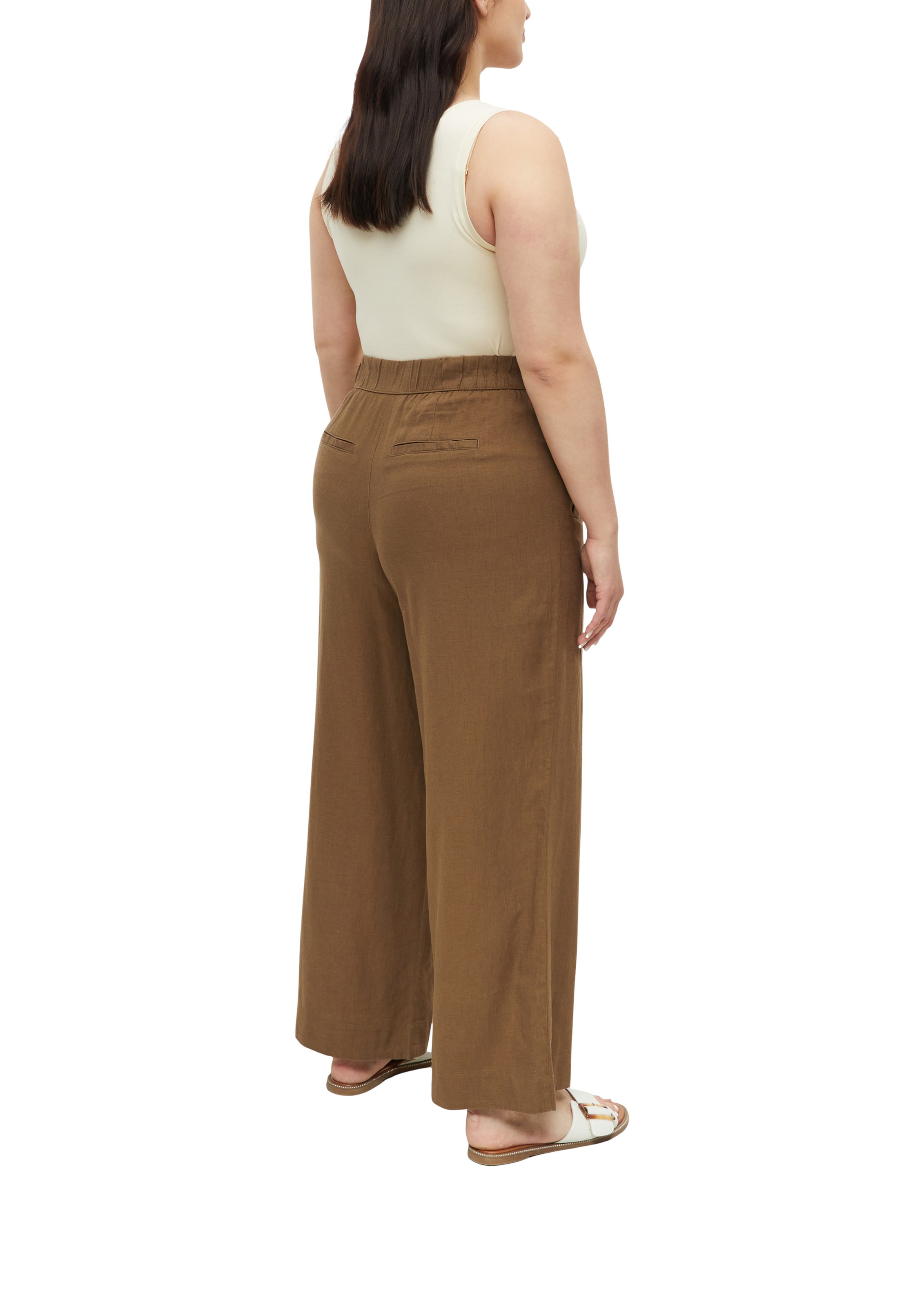 s.Oliver Wide Leg Hose in Braun