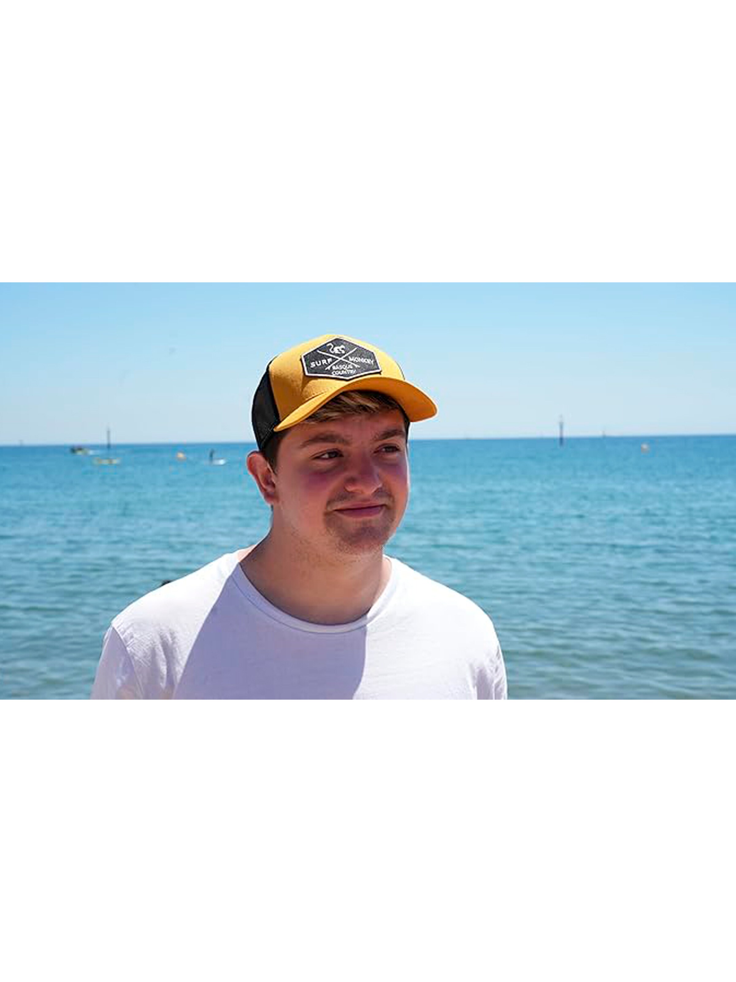 Surf Monkey Athletic Cap in Yellow