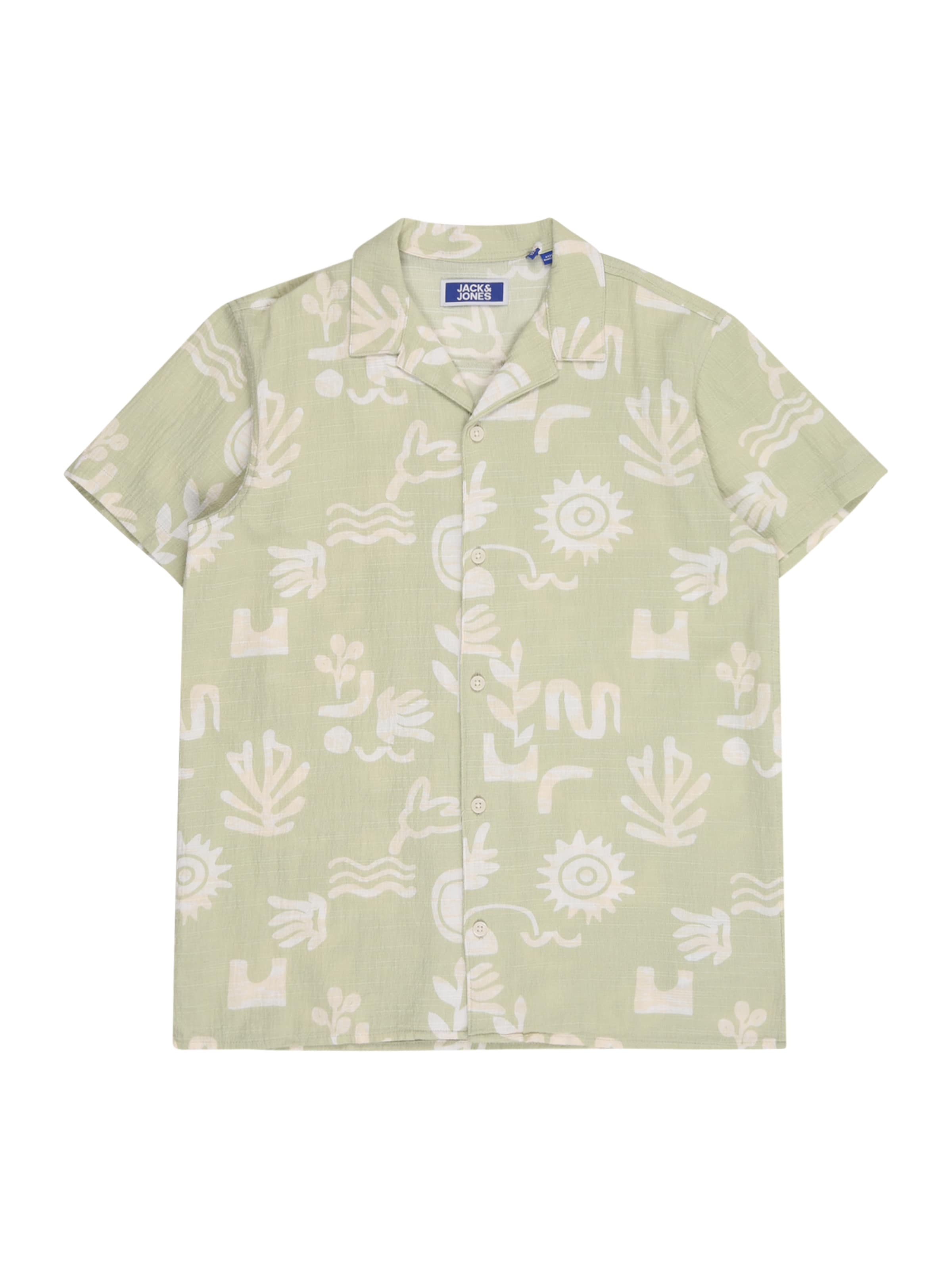 Jack & Jones Junior - Ajuste confortable Camisa 'JORLUKE' en beige: frente