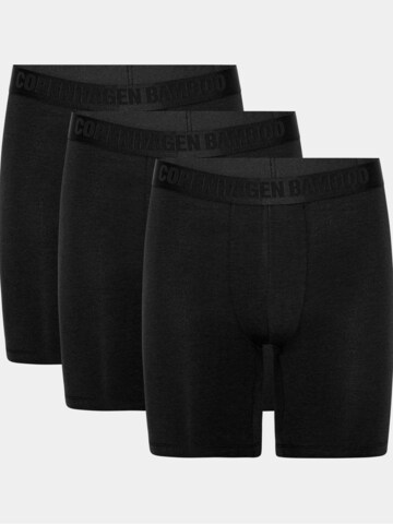 Copenhagen Bamboo Boksershorts '3 par bambus underbukser med lange ben i sort' i sort: forside