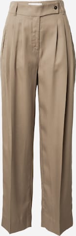 ARMEDANGELS Loose fit Pleat-Front Pants 'KAYAH' in Brown: front