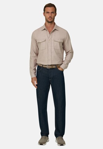 Boggi Milano Regular fit Overhemd in Beige