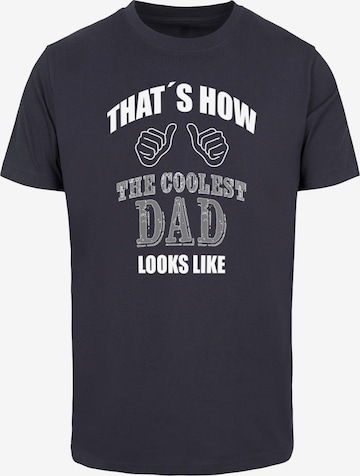T-Shirt 'Coolest Dad' Merchcode en bleu : devant