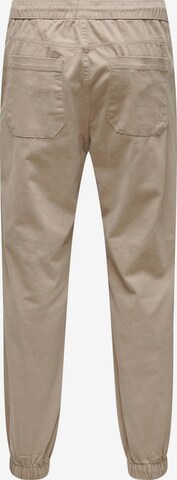 Tapered Pantaloni 'LINUS' di Only & Sons in beige