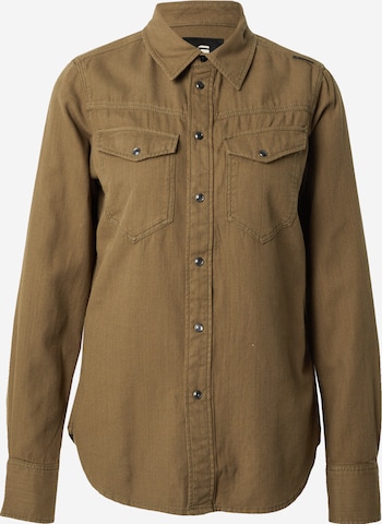 G-Star RAW Blouse in Groen: voorkant