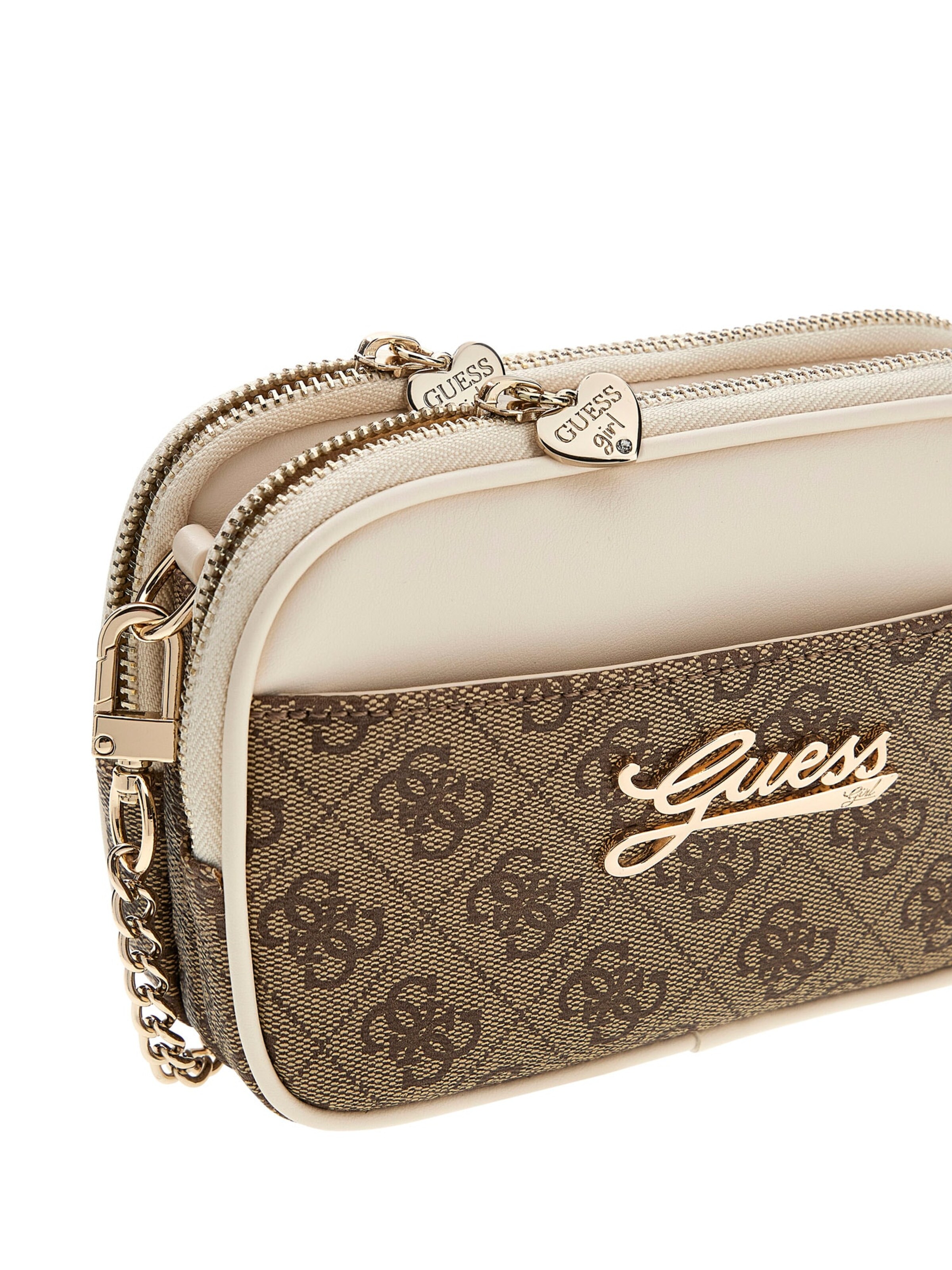 Geantă de umăr de la GUESS pe bej