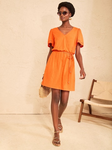 Robe love & roses en orange