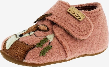 Living Kitzbühel Slippers 'Schurwolle' in Orange: front