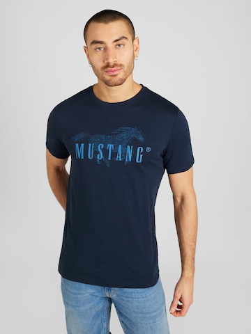 MUSTANG Shirt 'Alex C' in Blauw: voorkant