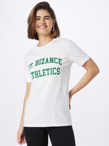 Bizance Paris T-shirt 'GUSTIN' i vit: framsida