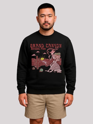 F4NT4STIC Sweatshirt 'US National Parks Grand Canyon Sunrise' in Zwart: voorkant