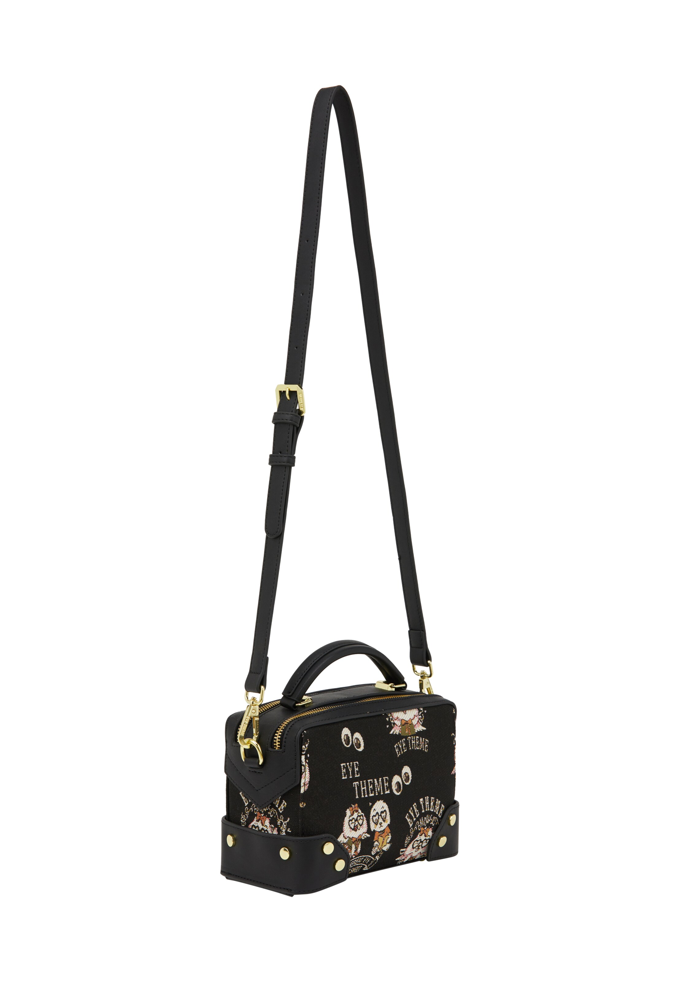 MYMO Τσάντα χειρός 'Pop Eyetheme' σε μαύρο