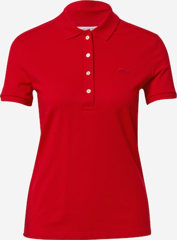 LACOSTE Tričko 'Chemise' – červená: přední strana