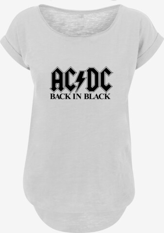 T-shirt 'ACDC Back In Black' F4NT4STIC en blanc : devant