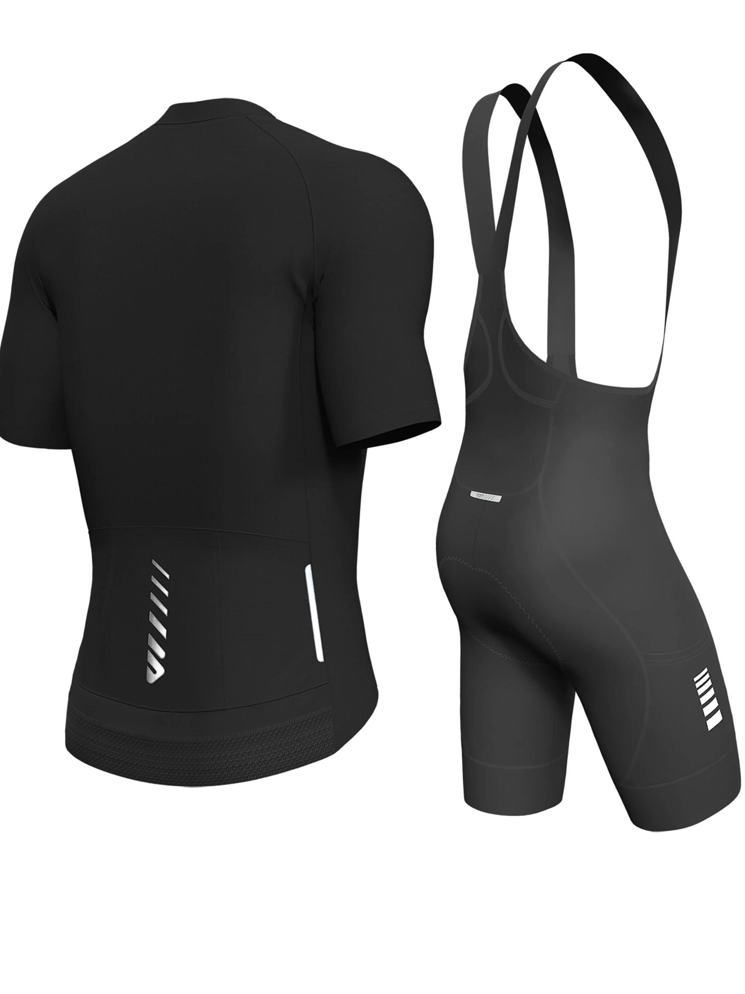 WULIBIKE - Ropa para correr 'Radsport-Set 'Aero-Kompression'' en negro
