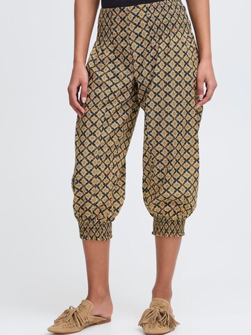PULZ Jeans Tapered Harembroek ' PZJill ' in Geel