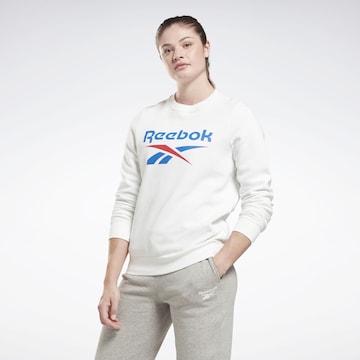 Reebok Athletic Sweatshirt in White: front