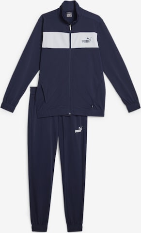 PUMA Trainingspak 'Poly' in Blauw: voorkant