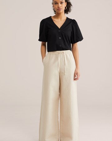 WE Fashion Широкий Штаны в Бежевый