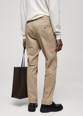 MANGO MAN Slimfit Hose 'Barna' in Beige
