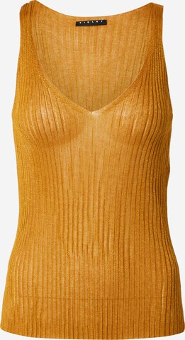 Tops en tricot Sisley en jaune : devant