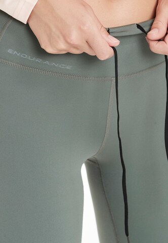 ENDURANCE Skinny Workout Pants 'THADEA' in Green