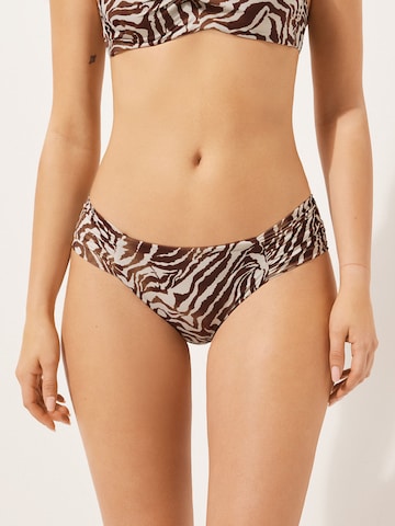 CALZEDONIA Bikini Bottoms in Brown: front