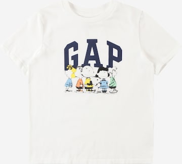 GAP Shirt 'PEANUTS' in Wit: voorkant