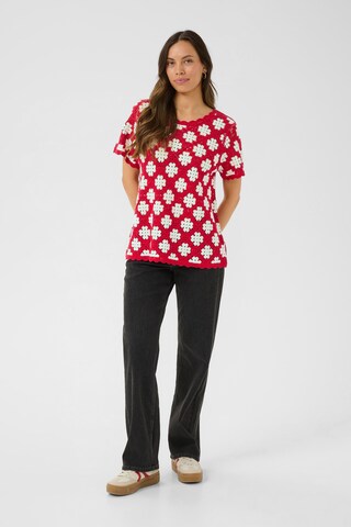 Chemisier 'Kip' Cream en rouge