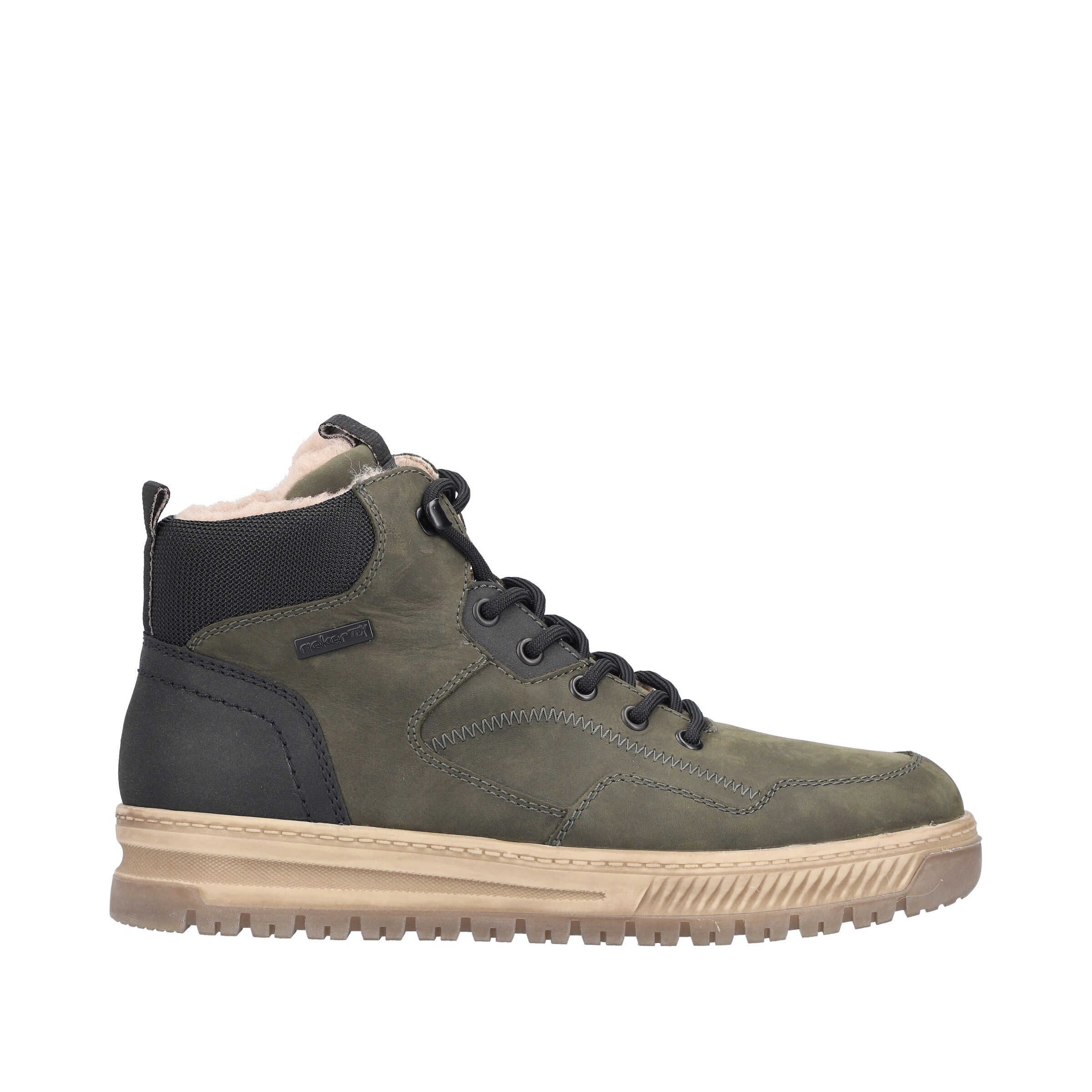 Rieker Schnürstiefel in Grün