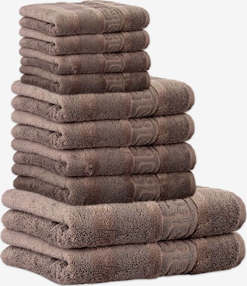 Serviette Cawö en marron : devant