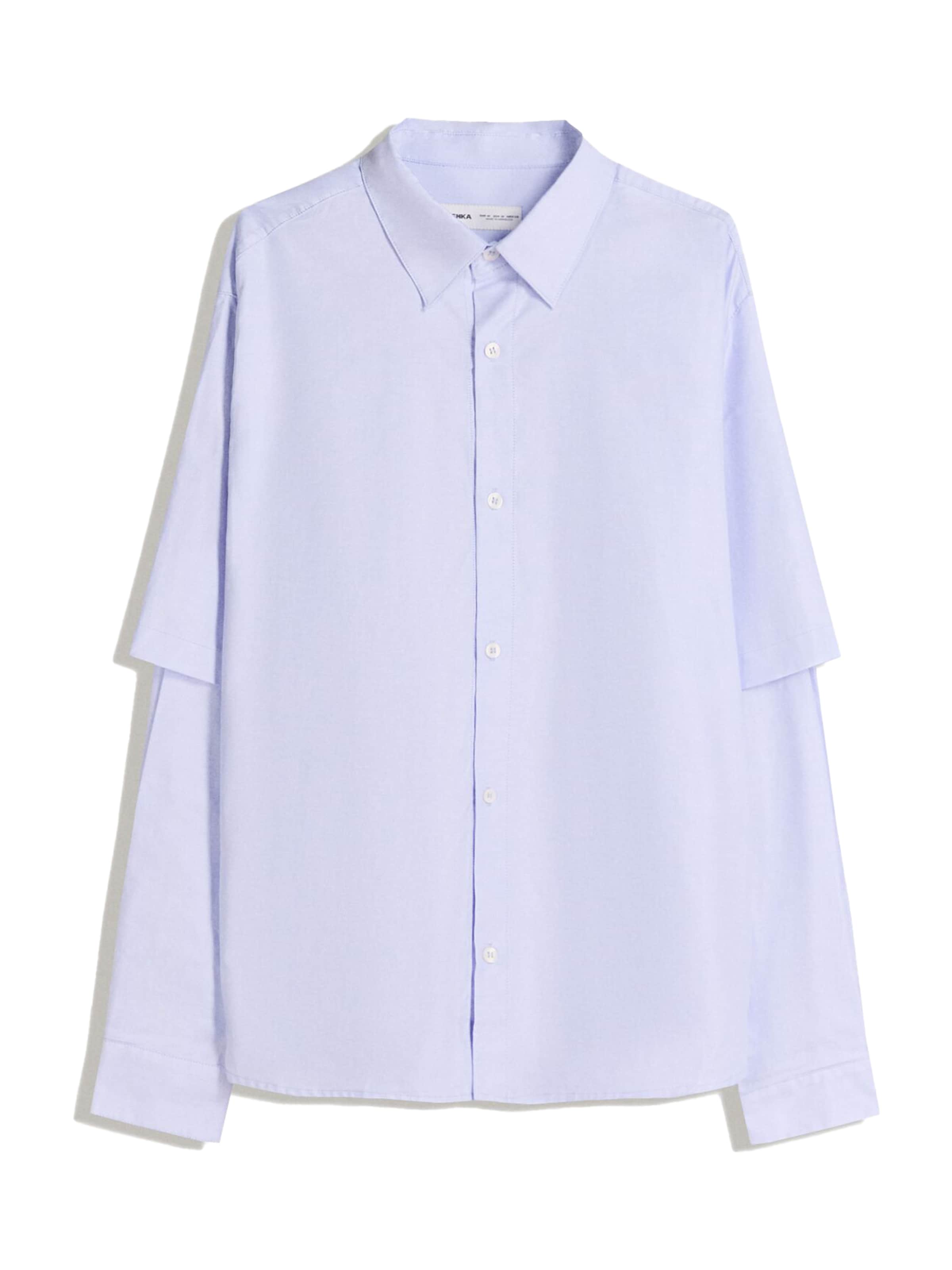 Cămașă Bershka pe albastru porumbel, Vizualizare produs