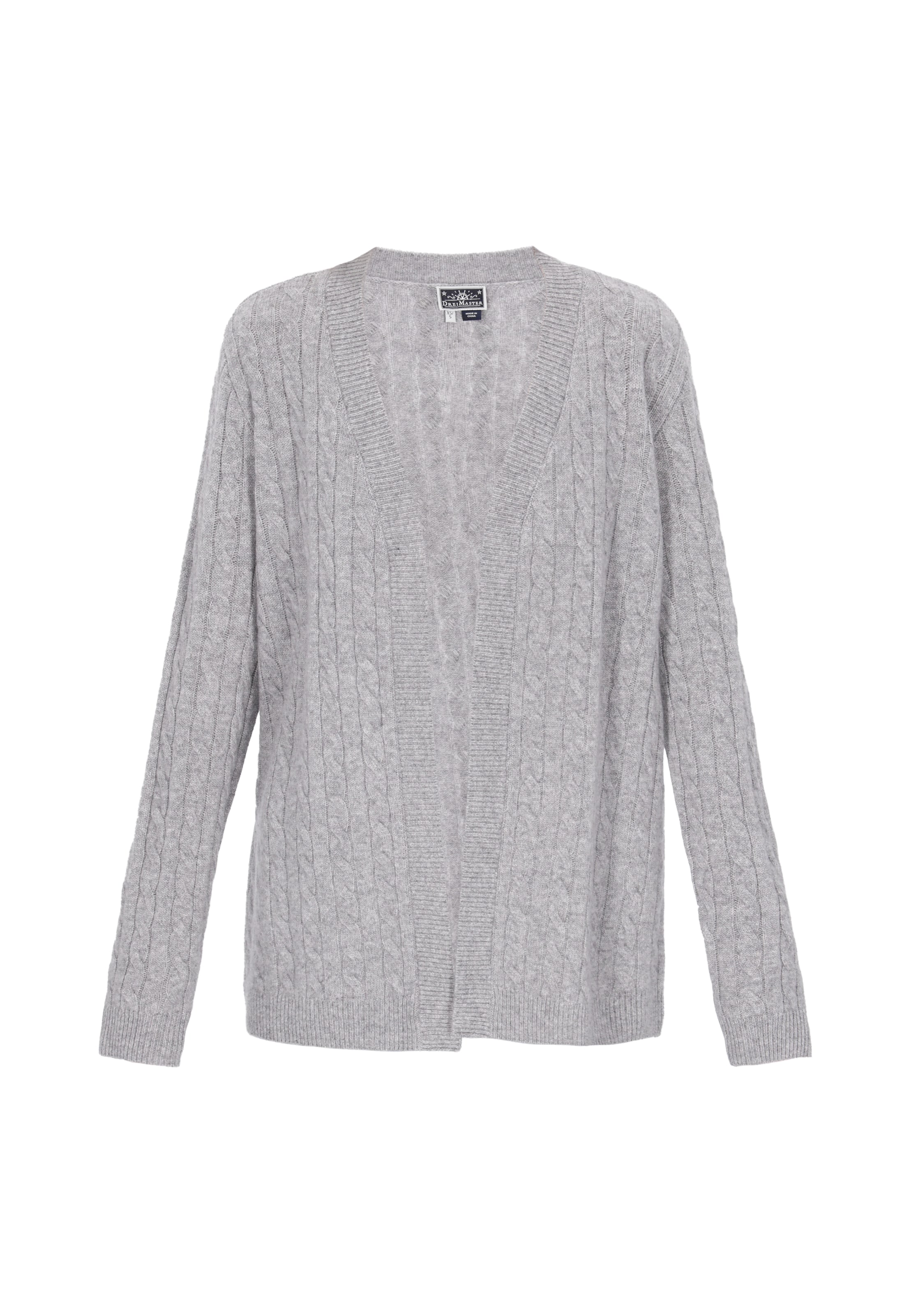 DreiMaster Maritim Плетена жилетка в сиво: отпред