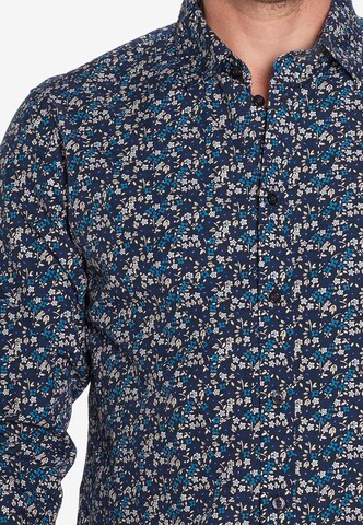 Le Temps Des Cerises Regular fit Button Up Shirt 'PASTER' in Blue