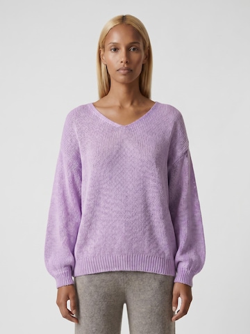 Pull-over oversize 'Milana Cotton' americandreams en violet : devant