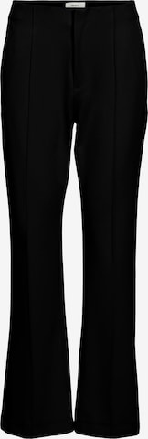 OBJECT Flared Pleat-Front Pants 'IVA LISA' in Black: front