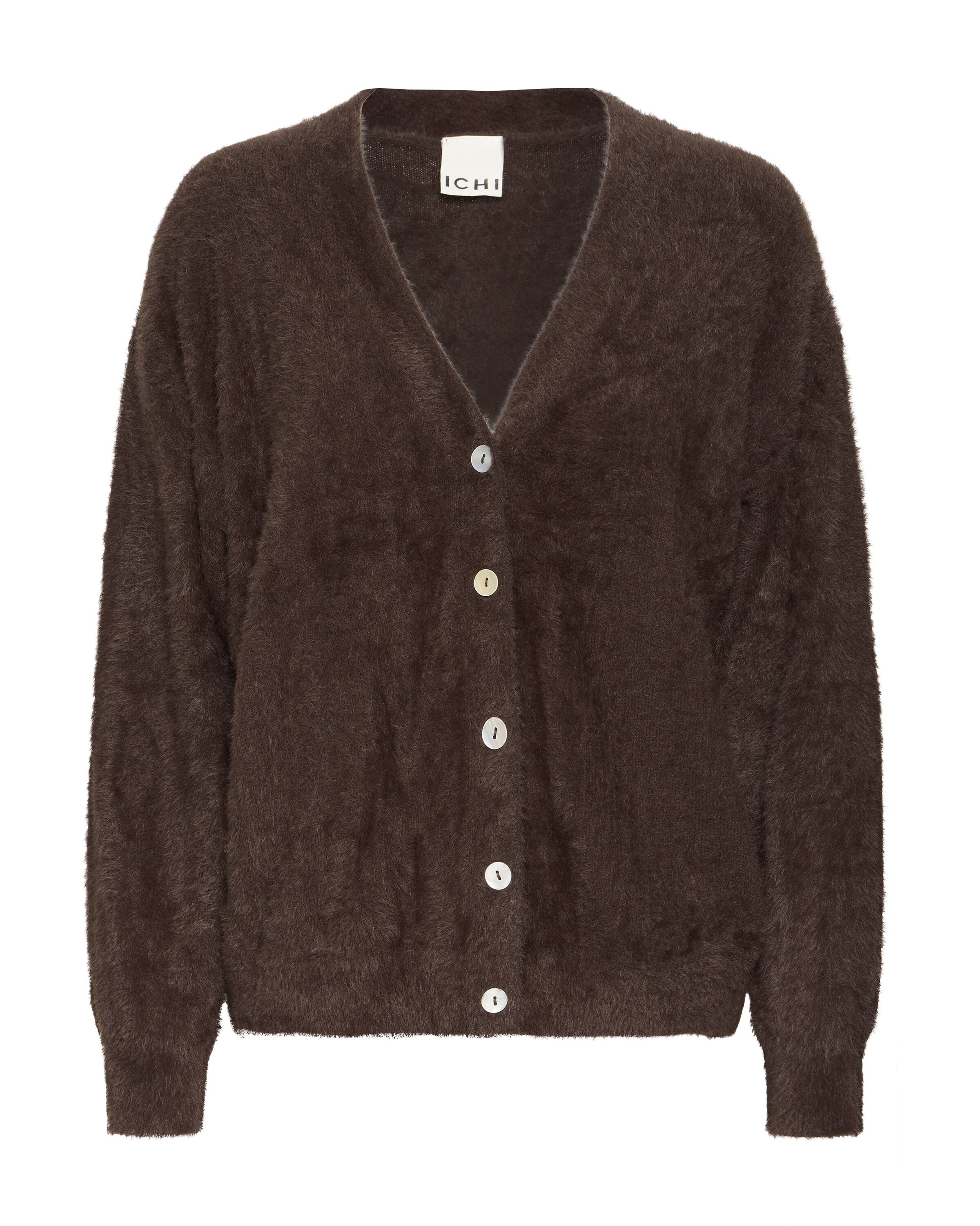 ICHI Knit Cardigan 'ICHBrula' in Brown: front
