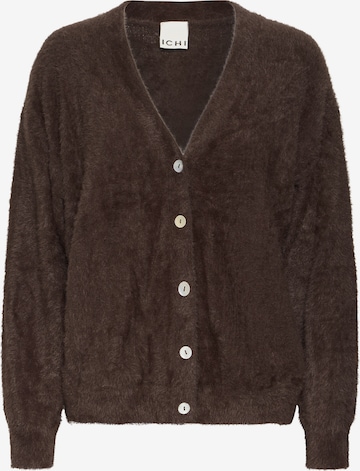 ICHI Knit Cardigan 'ICHBrula' in Brown: front