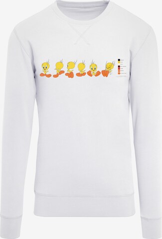 Sweat-shirt 'Looney Tunes Tweety Pie' F4NT4STIC en blanc : devant